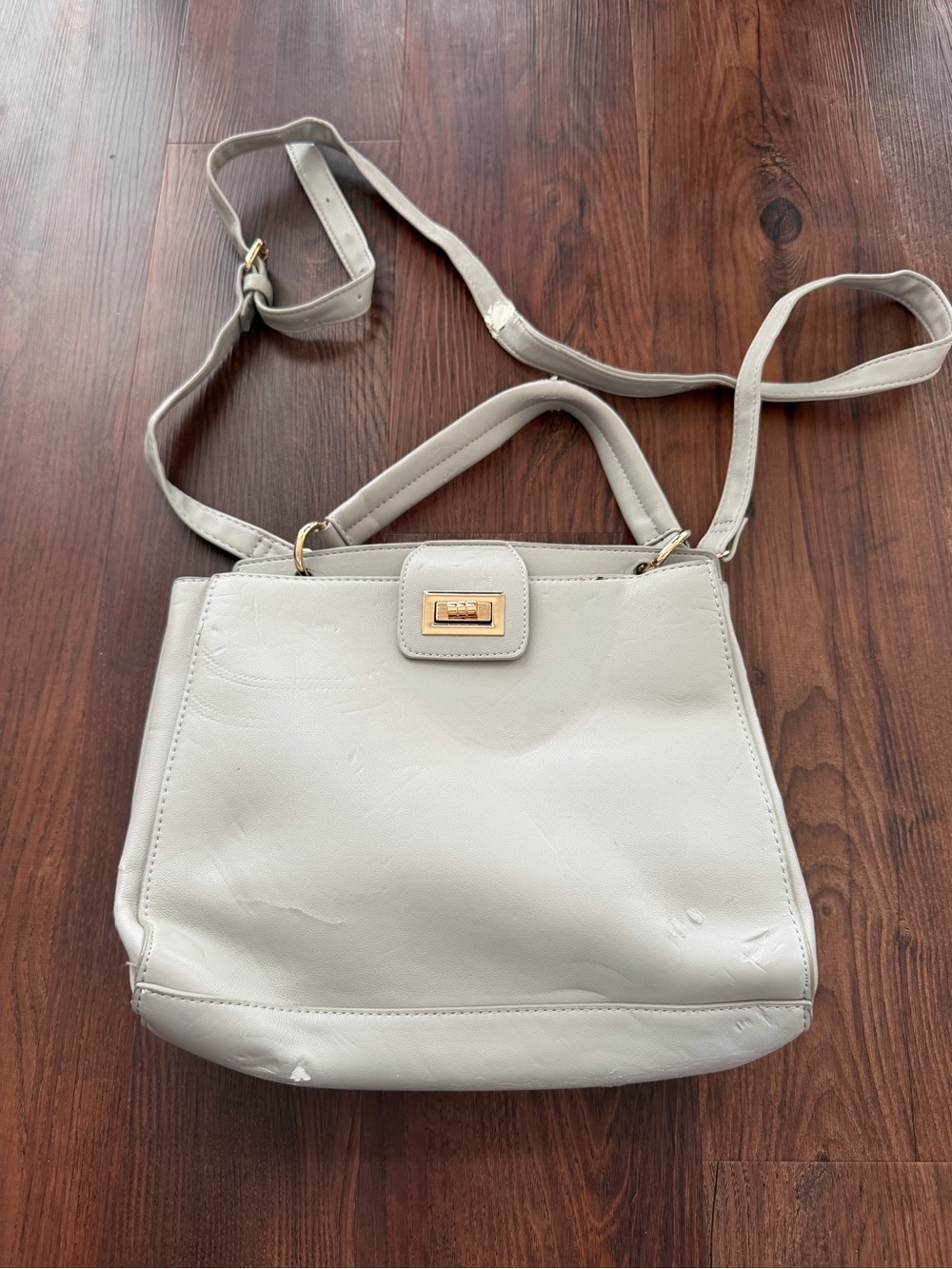 Forever 21 Top Handle Crossbody Bag Size OS Color Gray Gold